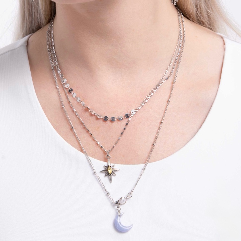Silver Multi-Layered Necklace